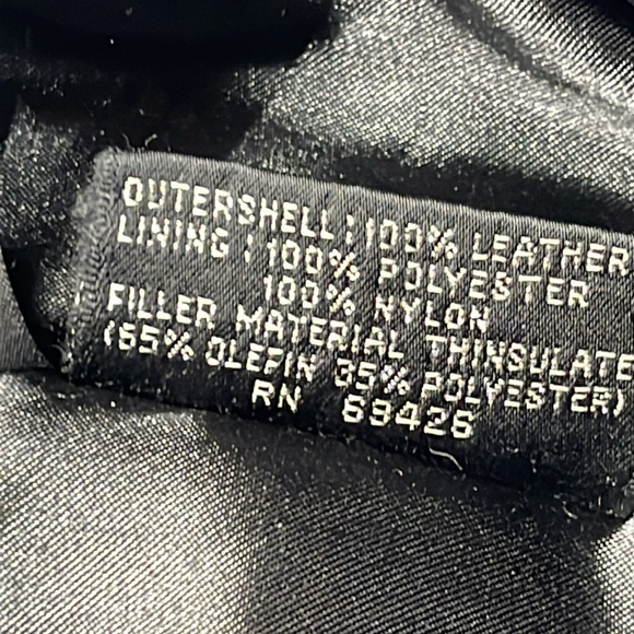 Wilson Leather Coat Full Zip/button Thinsulate Lined Size Med Pre-Owed - Picture 8 of 14